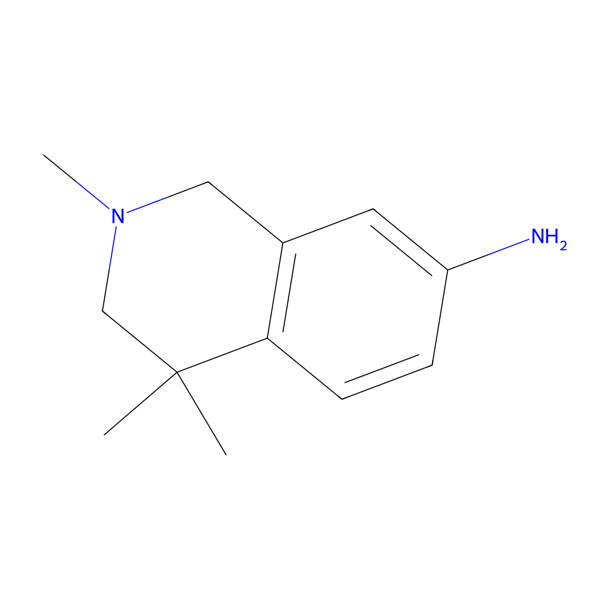 2,4,4-Trimethyl-1,2,3,4-tetrahydroisoquinolin-7-amine molecular structure, CAS 745778-71-6