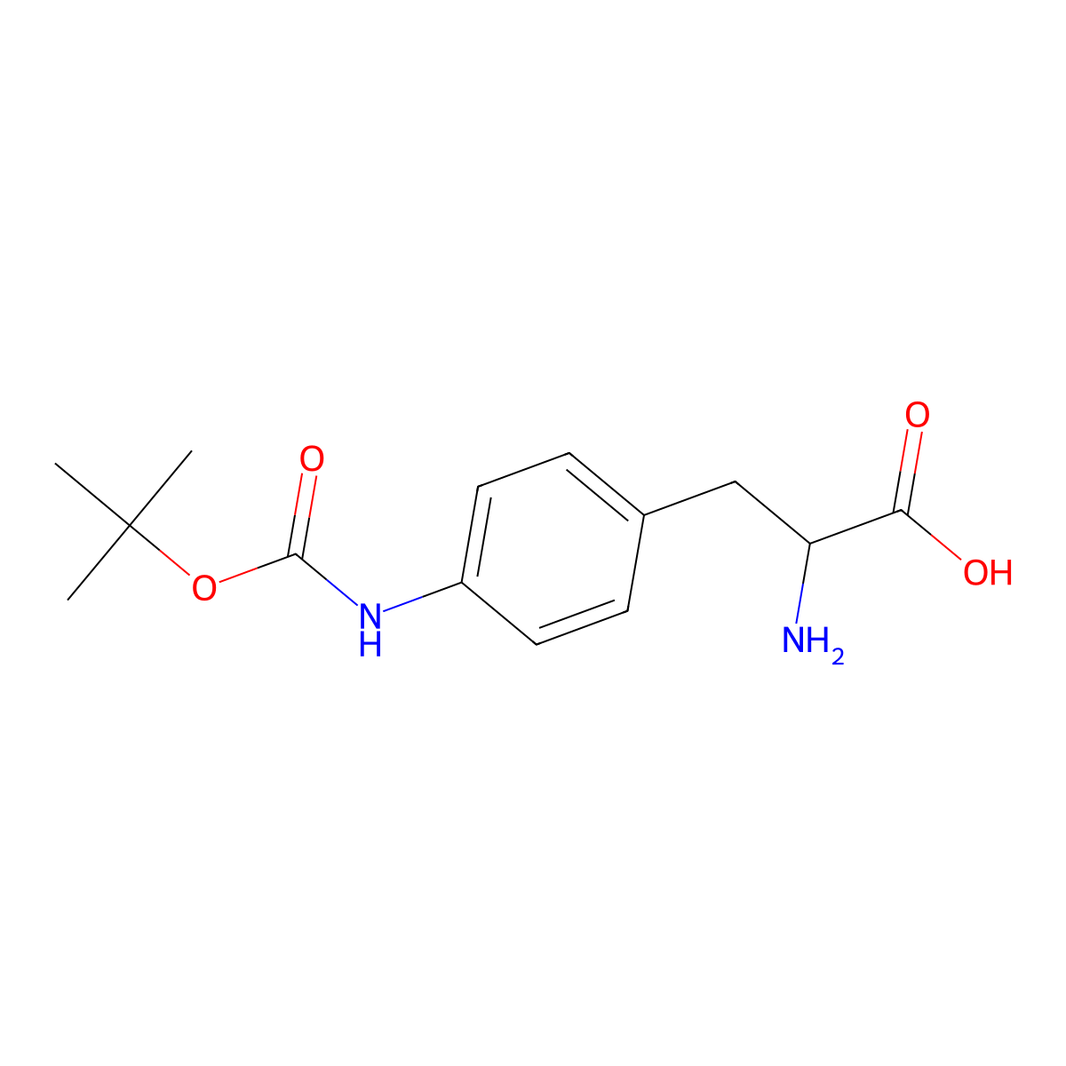 (2S)-2-Amino-3-(4-[(tert-butoxy)carbonylamino]phenyl)propanoic acid molecular structure, CAS 74578-48-6