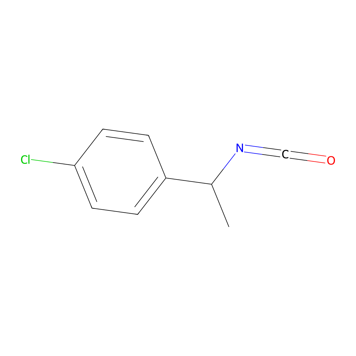 1-chloro-4-[(1R)-1-isocyanatoethyl]benzene molecular structure, CAS 745783-71-5