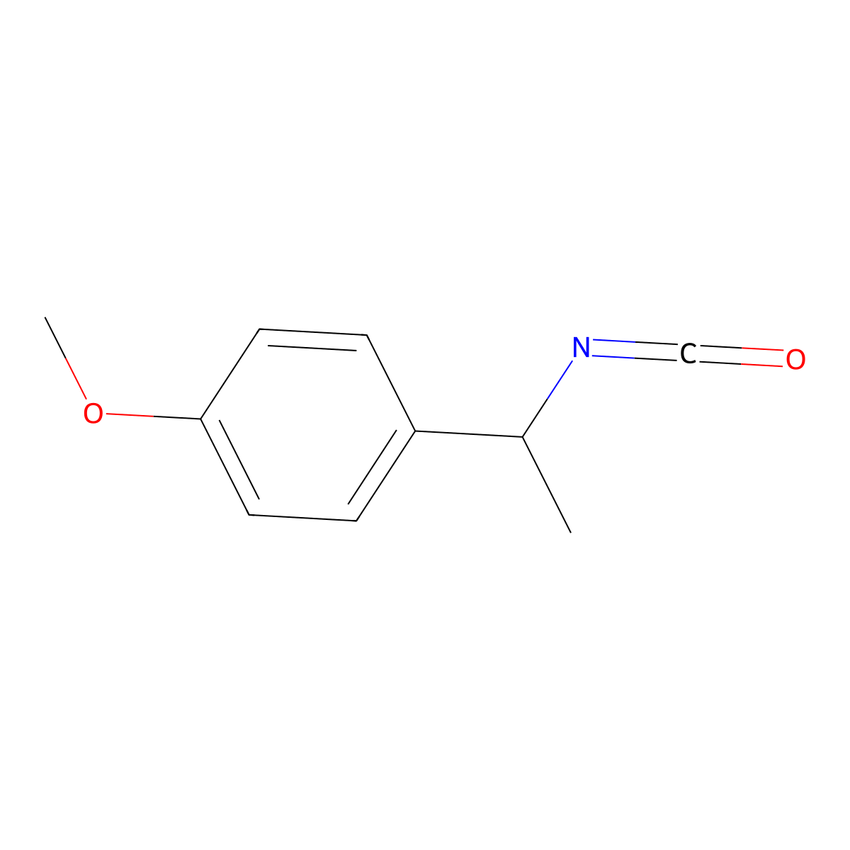 1-[(1R)-1-Isocyanatoethyl]-4-methoxybenzene molecular structure, CAS 745783-82-8