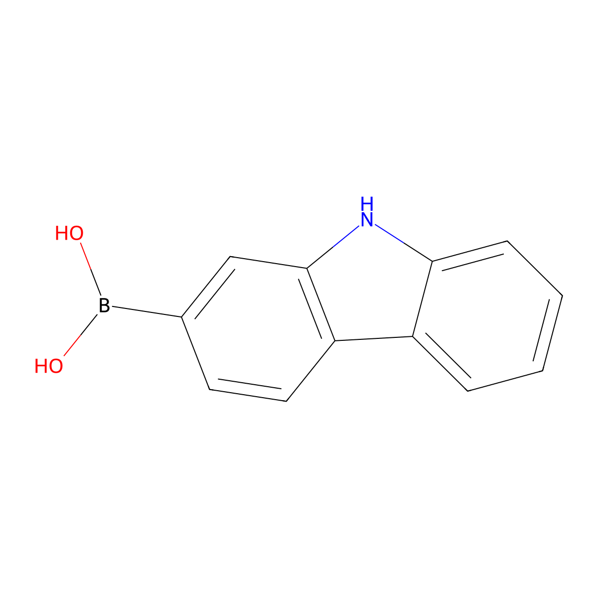 (9H-Carbazol-2-yl)boronic acid molecular structure, CAS 745783-94-2