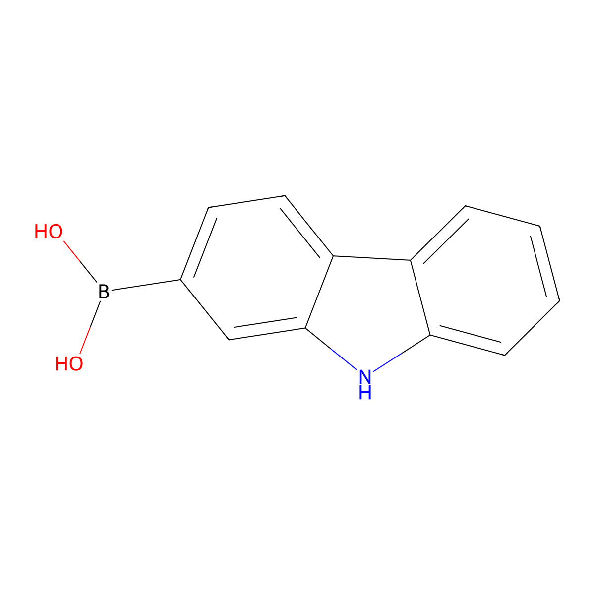(9H-Carbazol-2-yl)boronic acid molecular structure, CAS 745783-94-2