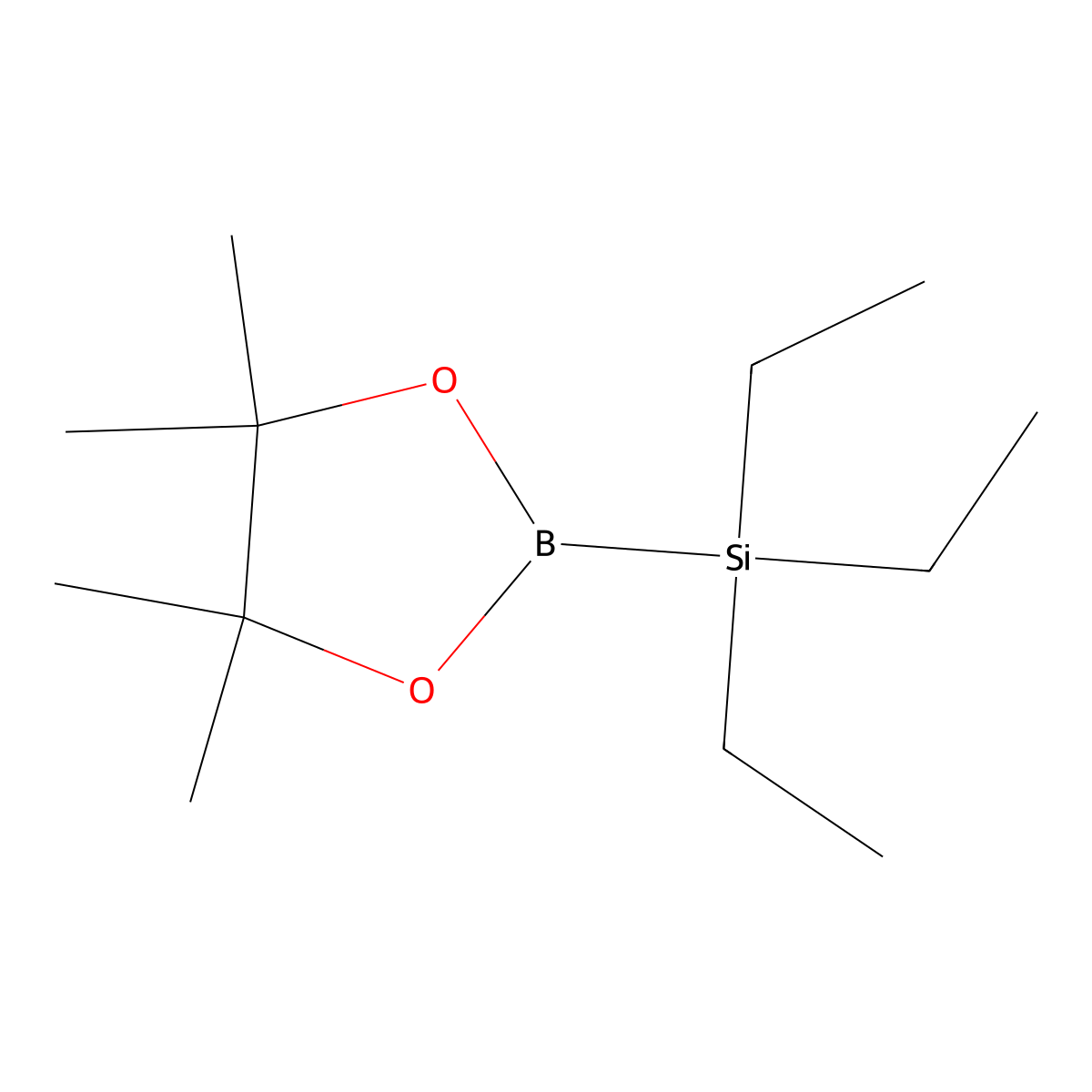 Triethyl(tetramethyl-1,3,2-dioxaborolan-2-yl)silane molecular structure, CAS 745783-97-5
