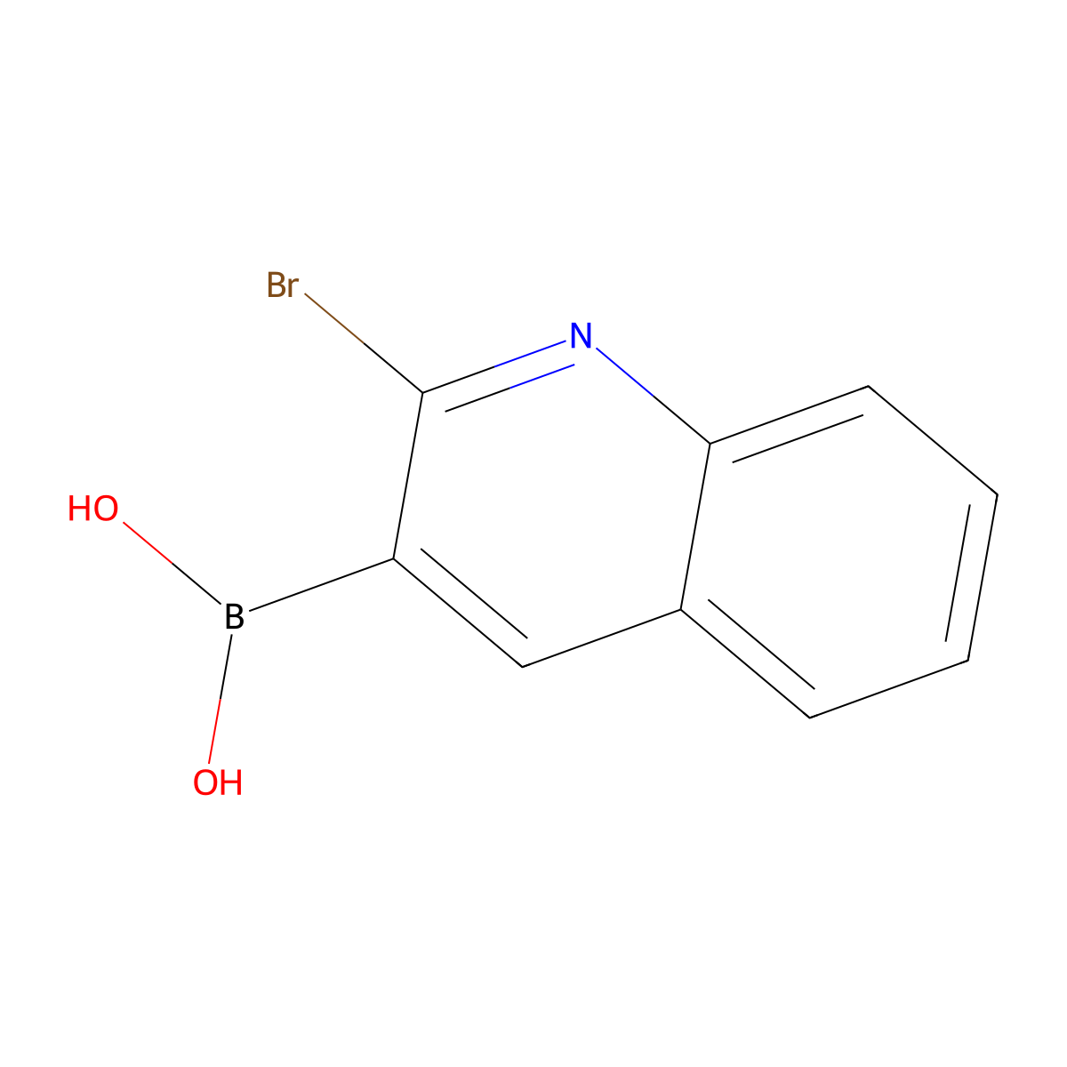 2-Bromoquinoline-3-boronic acid molecular structure, CAS 745784-05-8
