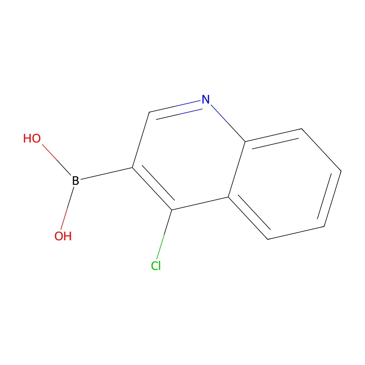 (4-Chloroquinolin-3-yl)boronic acid molecular structure, CAS 745784-09-2