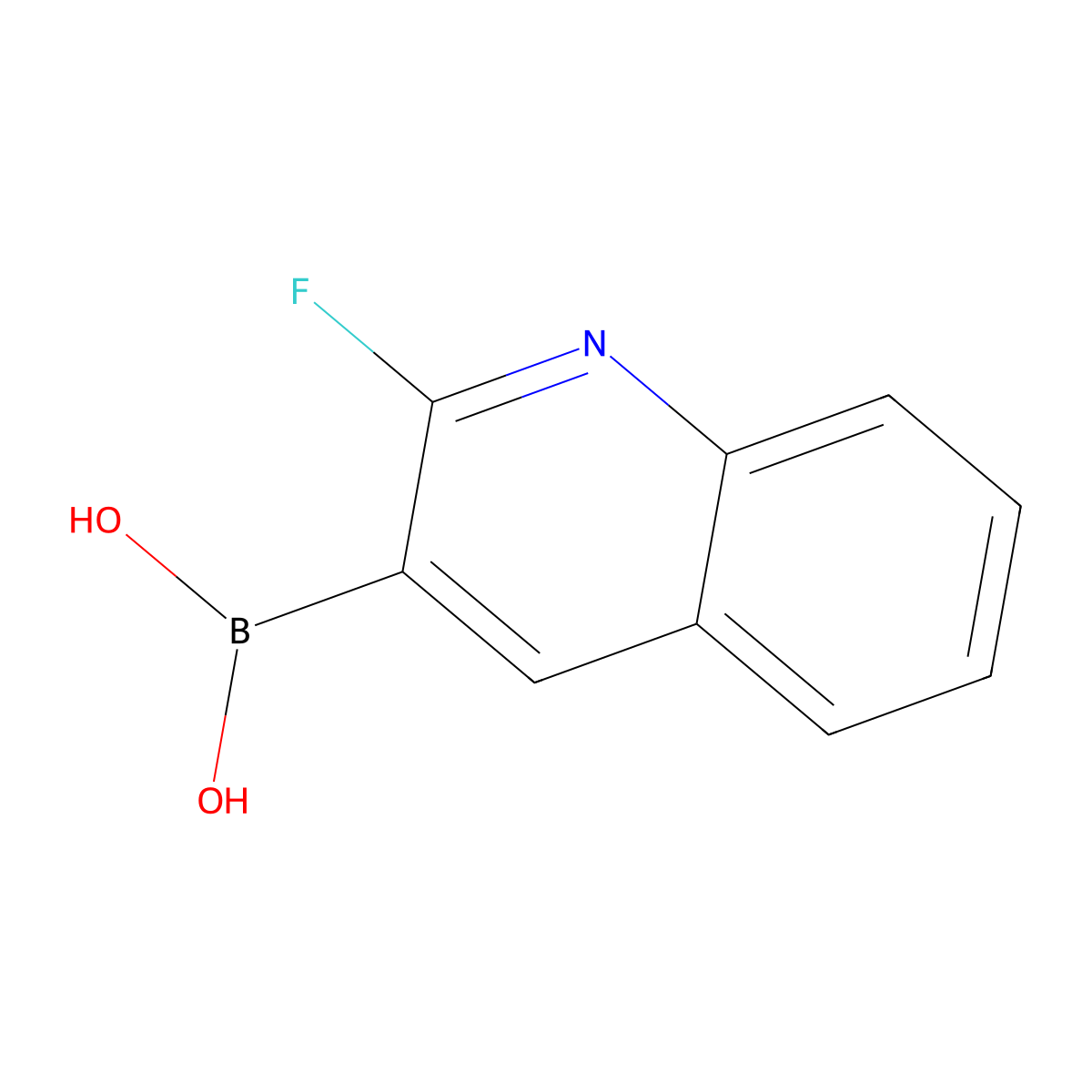 2-Fluoroquinoline-3-boronic acid molecular structure, CAS 745784-10-5