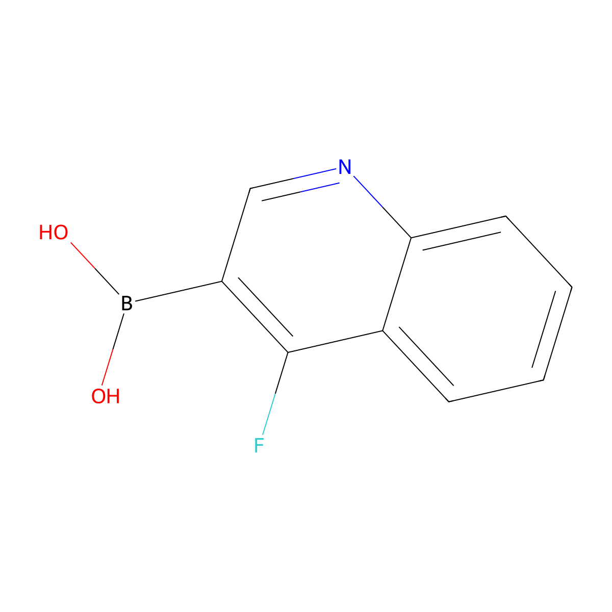 (4-Fluoroquinolin-3-yl)boronic acid molecular structure, CAS 745784-11-6