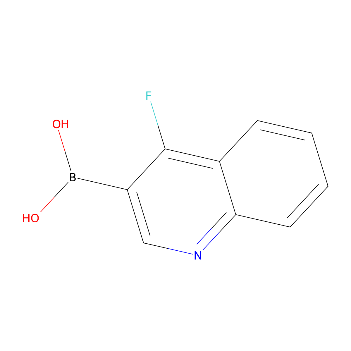 (4-Fluoroquinolin-3-yl)boronic acid molecular structure, CAS 745784-11-6