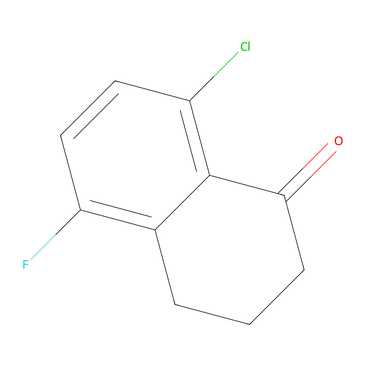 8-Chloro-5-fluoro-3,4-dihydronaphthalen-1(2H)-one molecular structure, CAS 745784-66-1