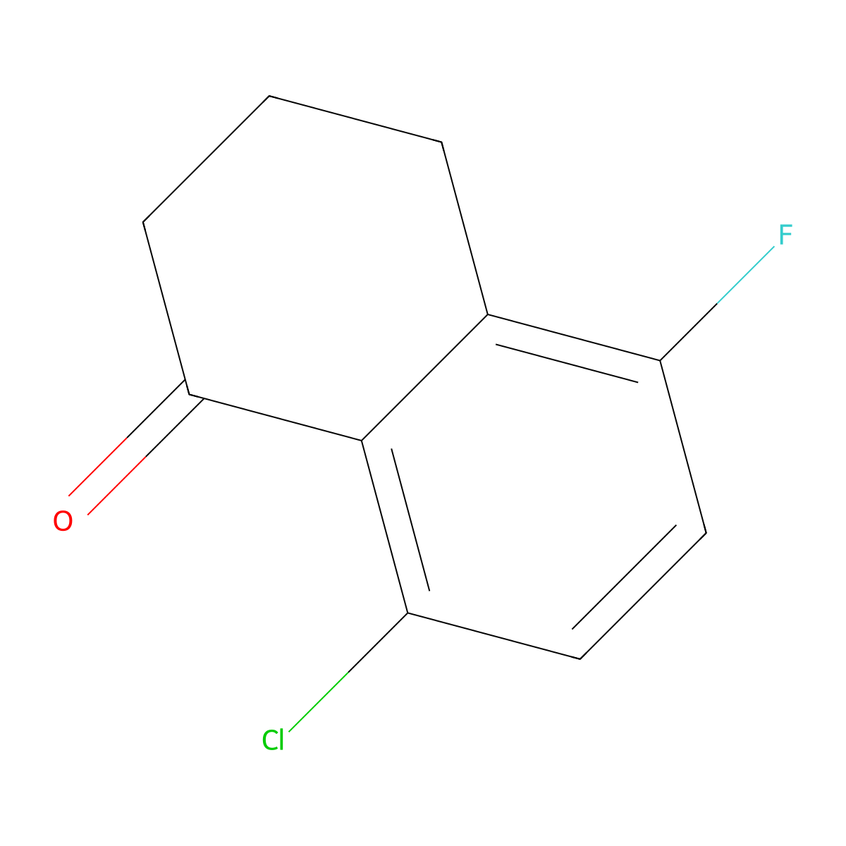 8-Chloro-5-fluoro-3,4-dihydronaphthalen-1(2H)-one molecular structure, CAS 745784-66-1