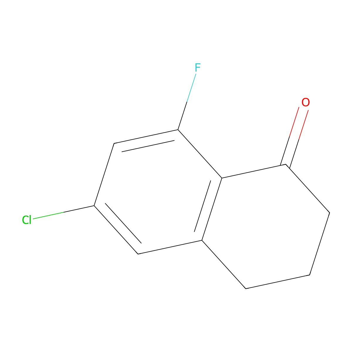 6-Chloro-8-fluoro-3,4-dihydronaphthalen-1(2H)-one molecular structure, CAS 745784-68-3