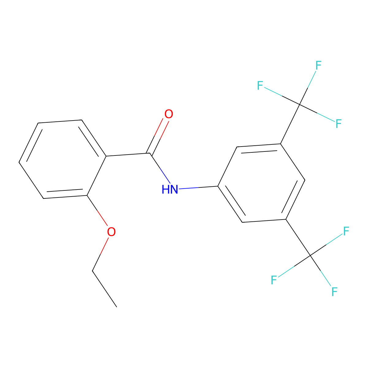 N-[3,5-bis(trifluoromethyl)phenyl]-2-ethoxybenzamide molecular structure, CAS 745789-02-0