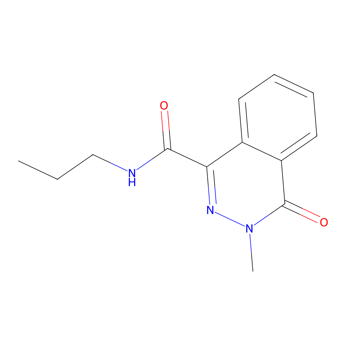 3-methyl-4-oxo-N-propylphthalazine-1-carboxamide molecular structure, CAS 745789-16-6