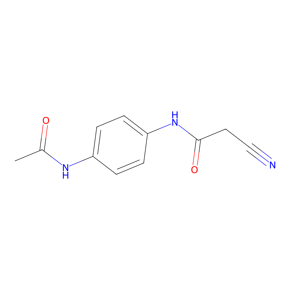 N-[4-(acetylamino)phenyl]-2-cyanoacetamide molecular structure, CAS 745797-97-1