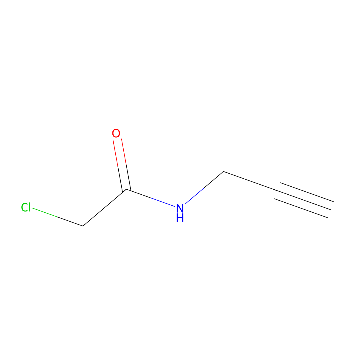2-Chloro-N-(prop-2-yn-1-yl)acetamide molecular structure, CAS 7458-03-9