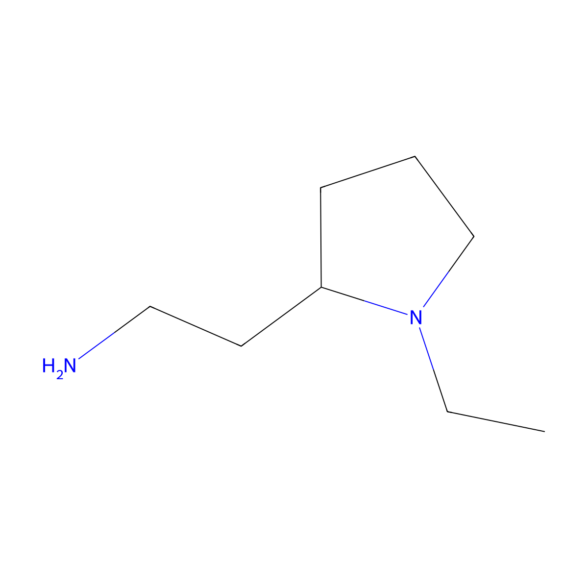 (R)-2-(1-Ethylpyrrolidin-2-yl)ethanamine molecular structure, CAS 745801-19-8