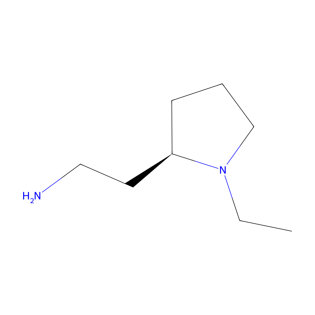 (R)-2-(1-Ethylpyrrolidin-2-yl)ethanamine molecular structure, CAS 745801-19-8