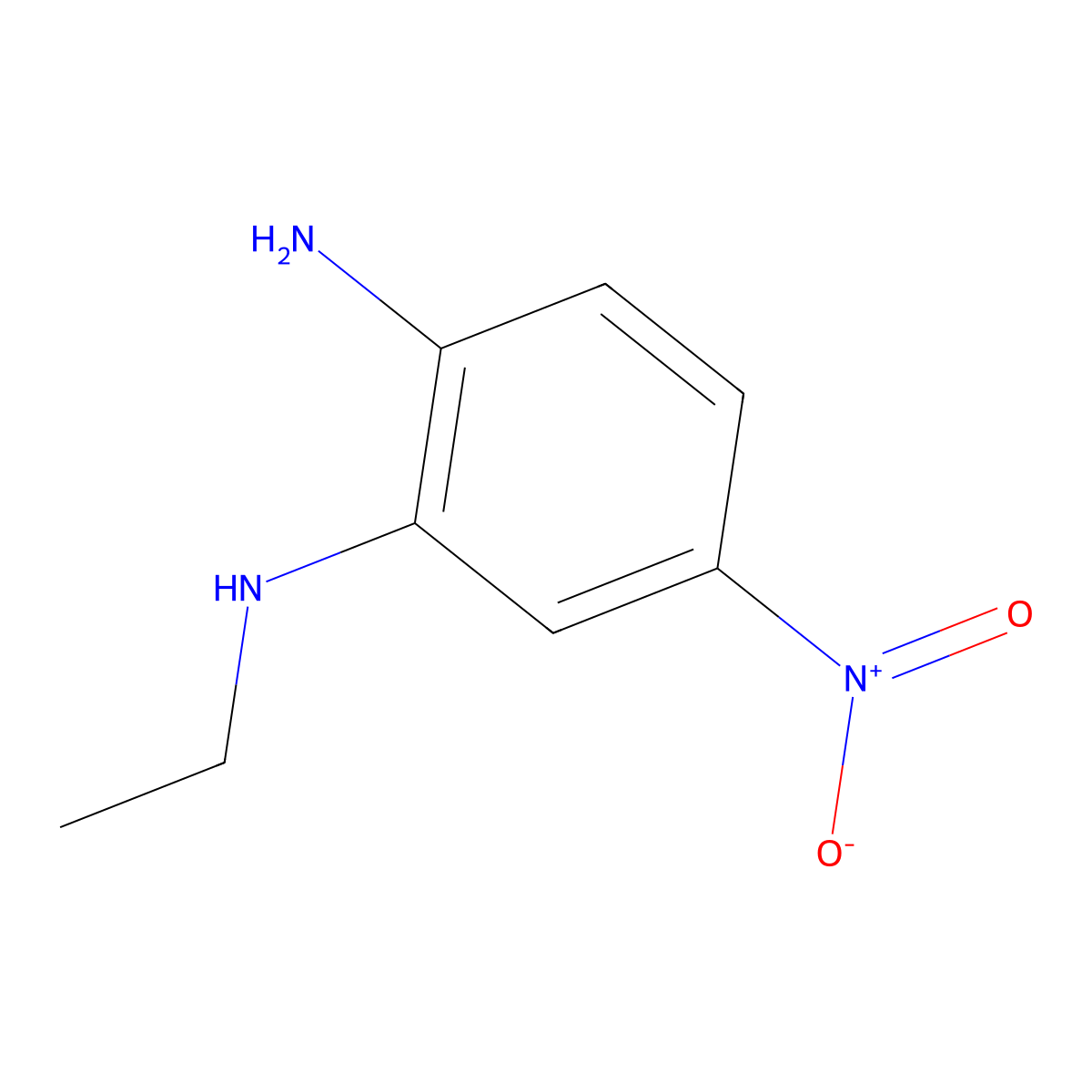 N1-ethyl-5-nitrobenzene-1,2-diamine molecular structure, CAS 745809-87-4