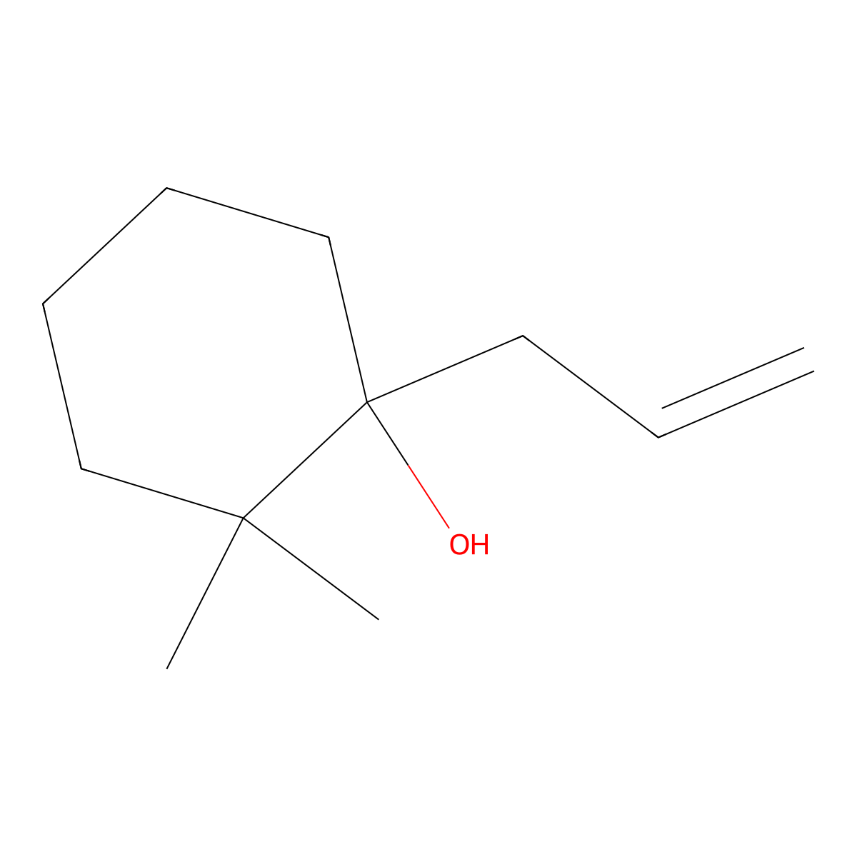 2,2-Dimethyl-1-(prop-2-en-1-yl)cyclohexan-1-ol molecular structure, CAS 745813-68-7