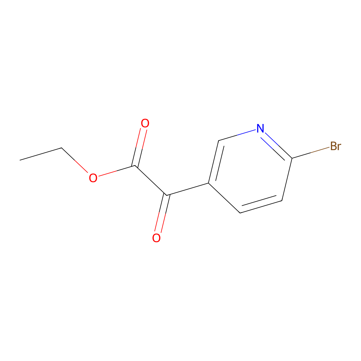 Ethyl 2-(6-bromopyridin-3-yl)-2-oxoacetate molecular structure, CAS 745816-48-2