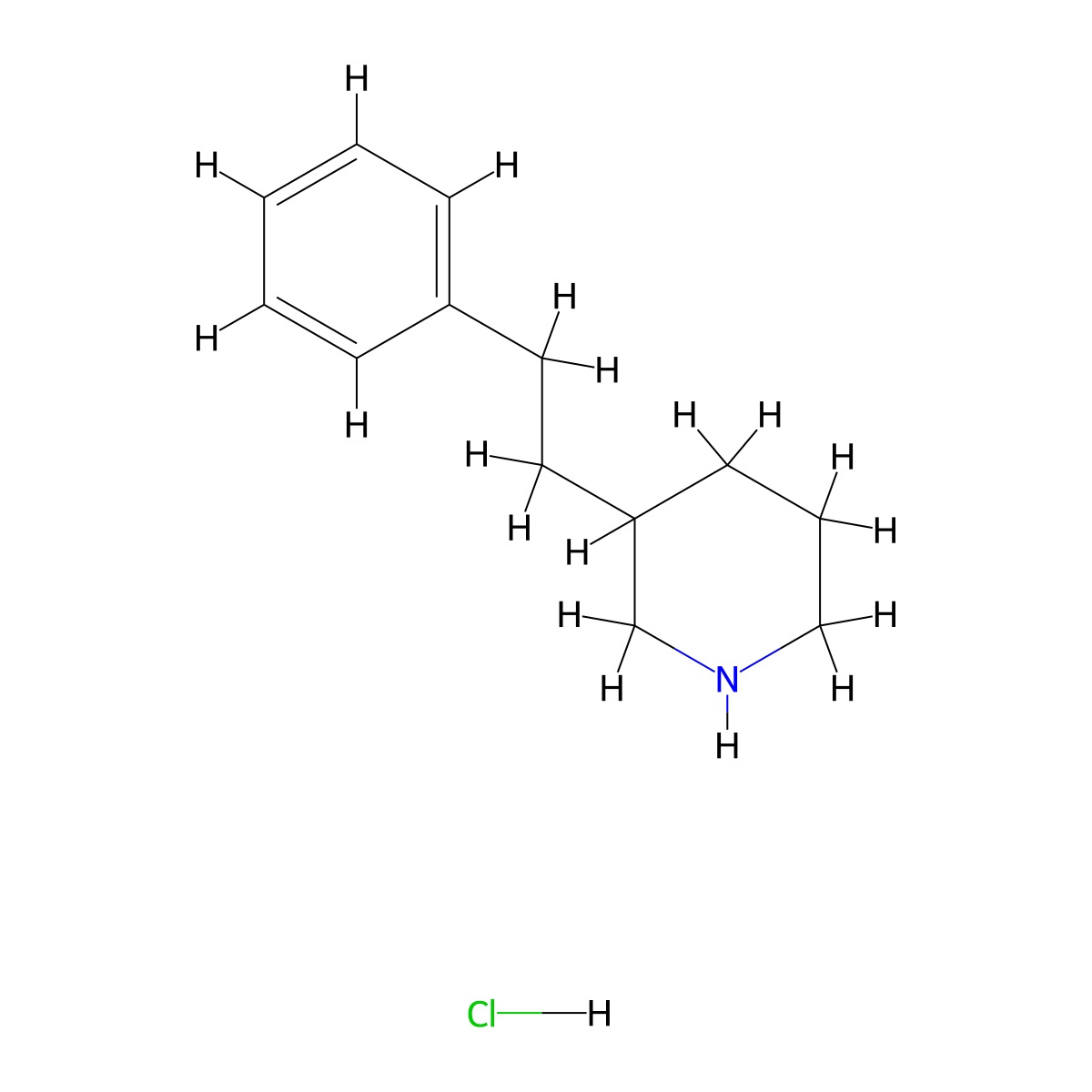 3-Phenethyl-piperidine hydrochloride molecular structure, CAS 745817-12-3