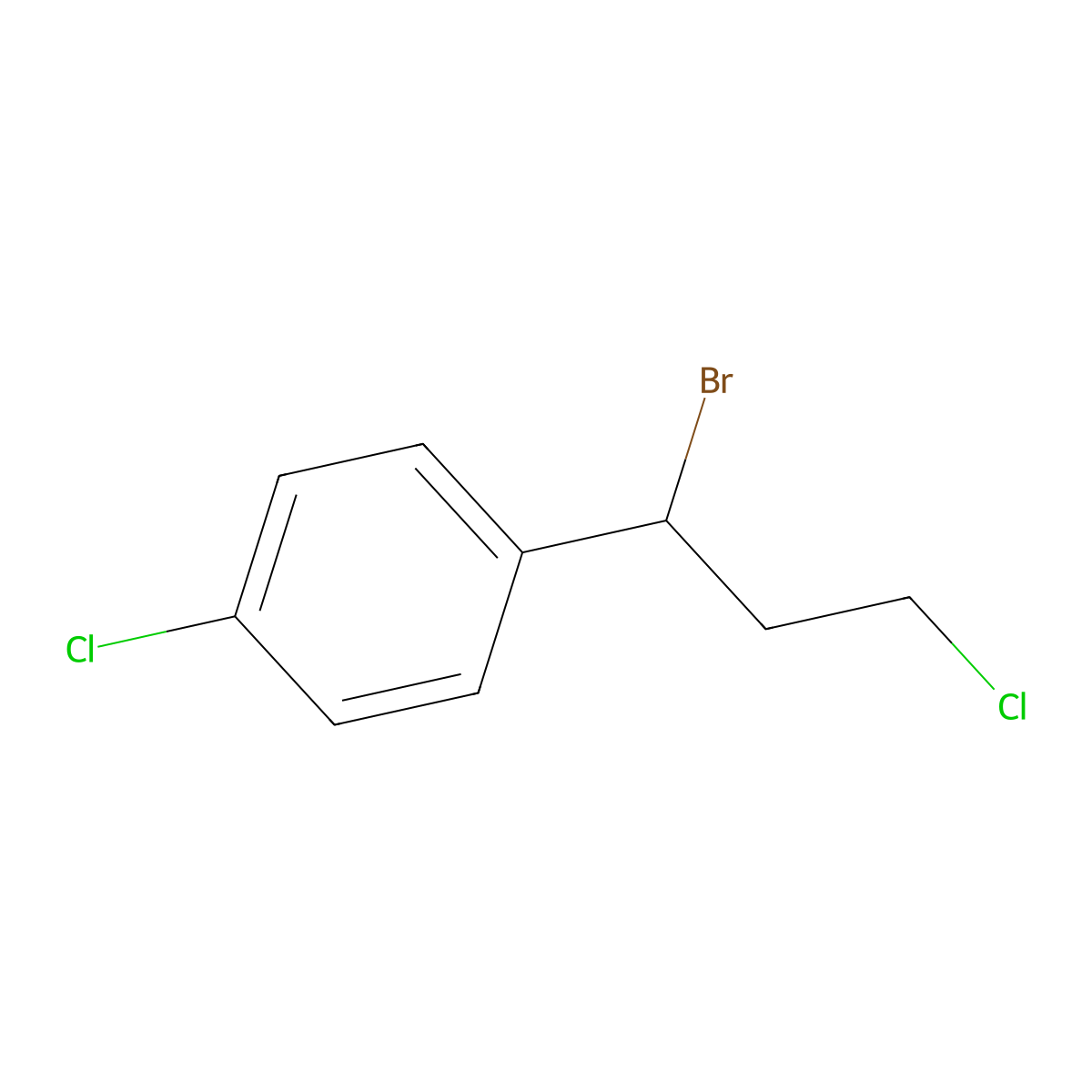 1-(1-Bromo-3-chloropropyl)-4-chlorobenzene molecular structure, CAS 745817-23-6