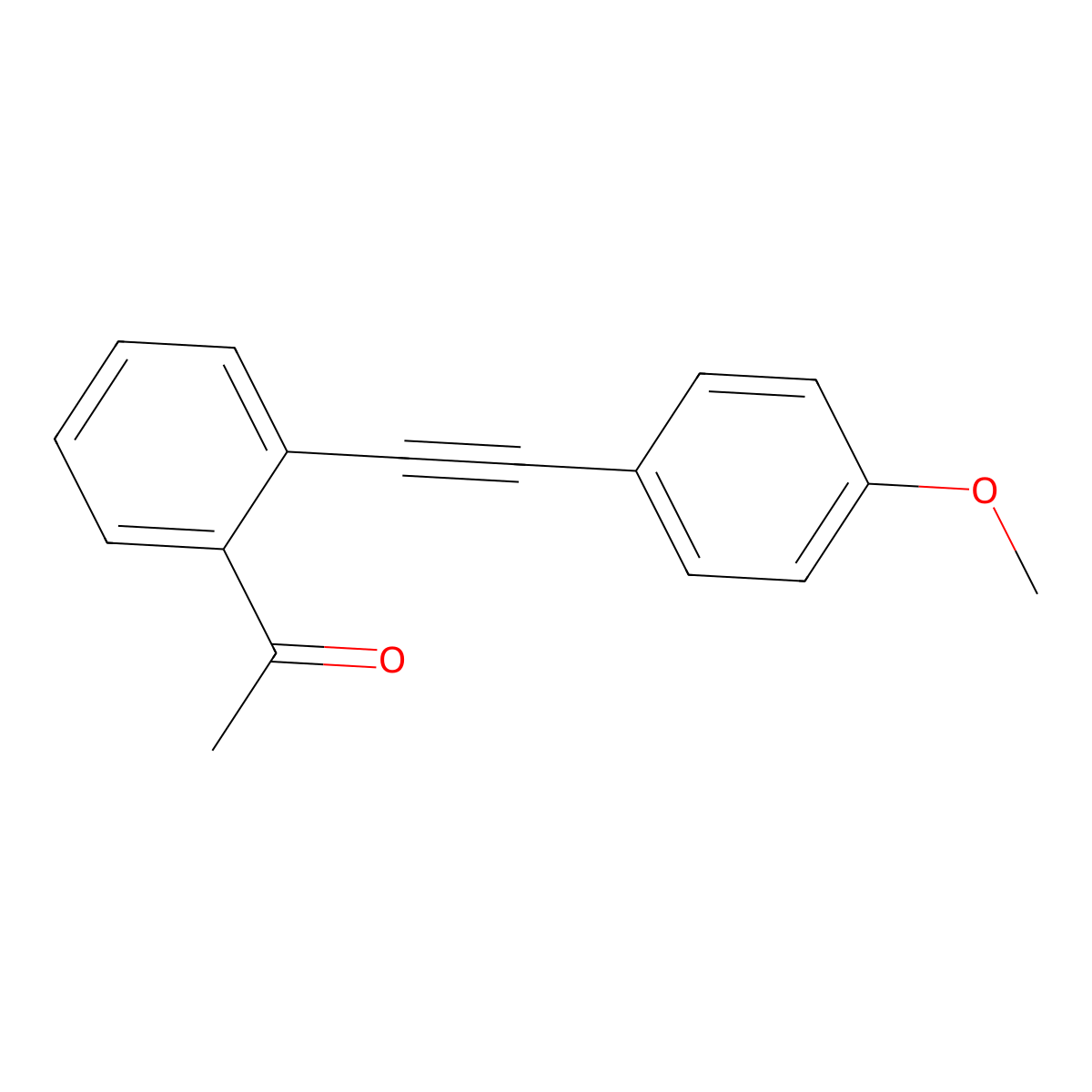 1-(2-((4-Methoxyphenyl)ethynyl)phenyl)ethanone molecular structure, CAS 745825-75-6