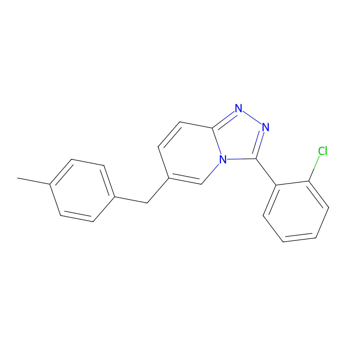 3-(2-Chlorophenyl)-6-(4-methylbenzyl)-[1,2,4]triazolo[4,3-a]pyridine molecular structure, CAS 745827-04-7