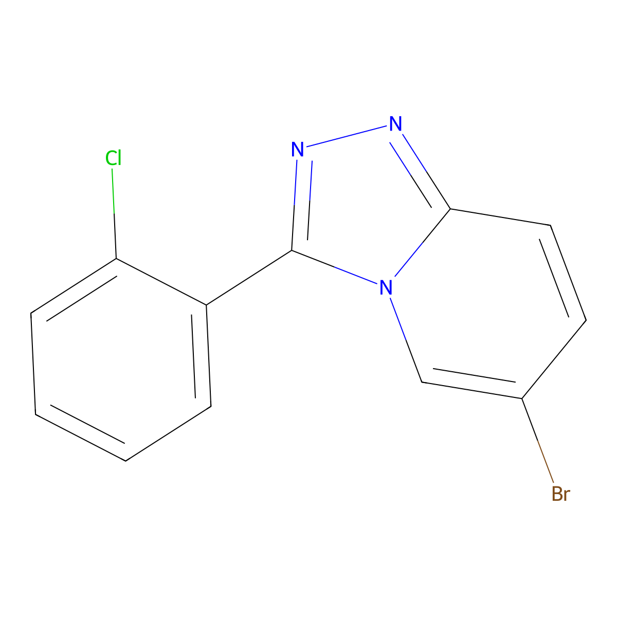6-Bromo-3-(2-chlorophenyl)-[1,2,4]triazolo[4,3-a]pyridine molecular structure, CAS 745828-05-1