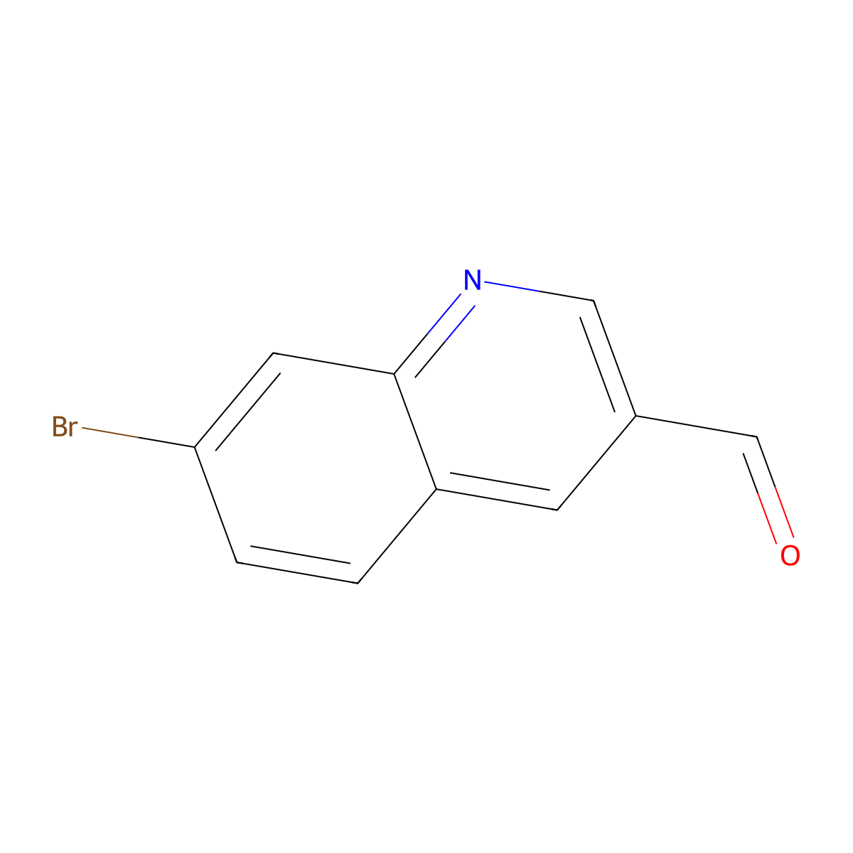 7-Bromoquinoline-3-carbaldehyde molecular structure, CAS 745830-24-4