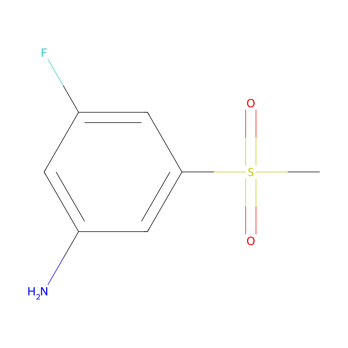 3-Fluoro-5-methanesulfonylaniline molecular structure, CAS 74586-55-3