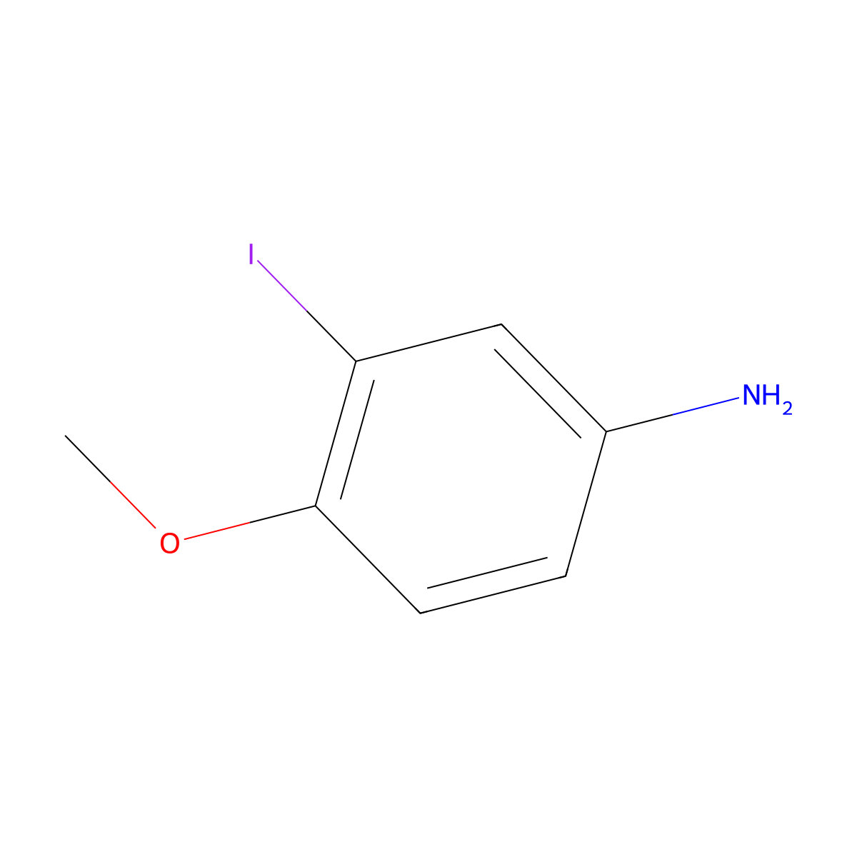 3-Iodo-4-methoxyaniline molecular structure, CAS 74587-12-5