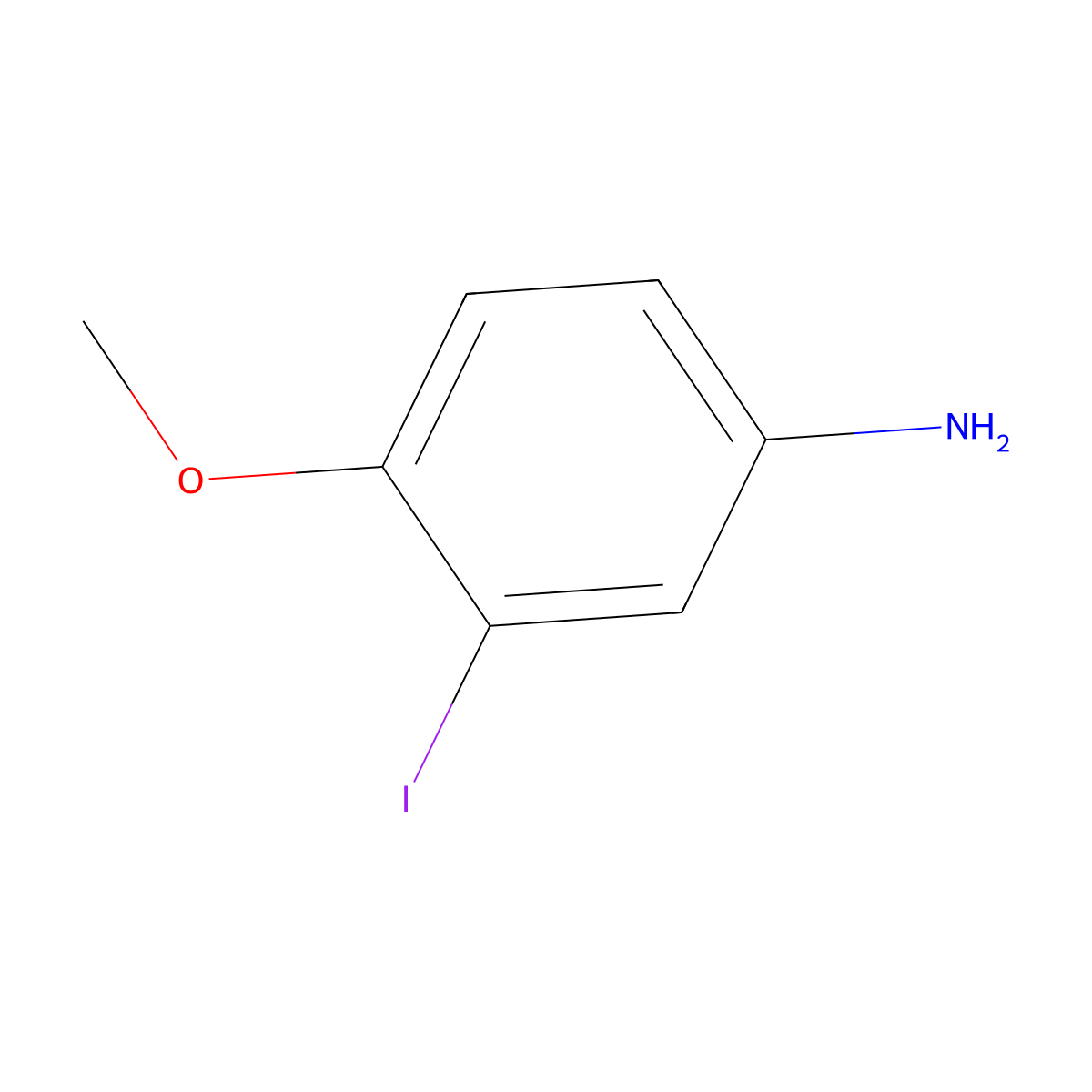 3-Iodo-4-methoxyaniline molecular structure, CAS 74587-12-5