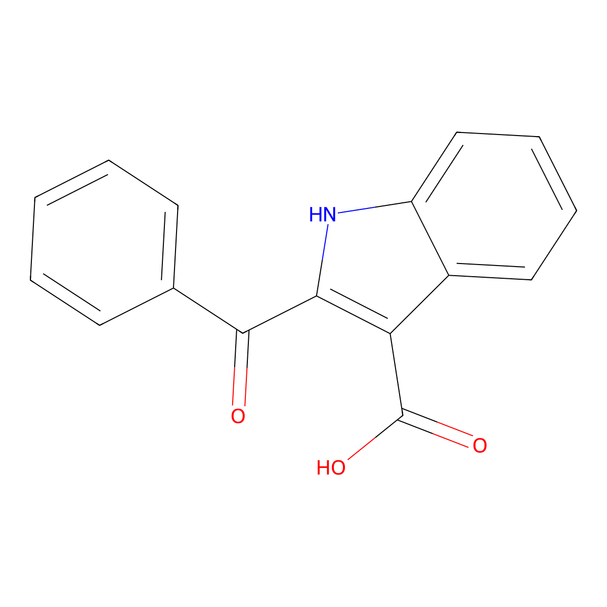 2-benzoyl-1H-indole-3-carboxylic acid molecular structure, CAS 74588-82-2