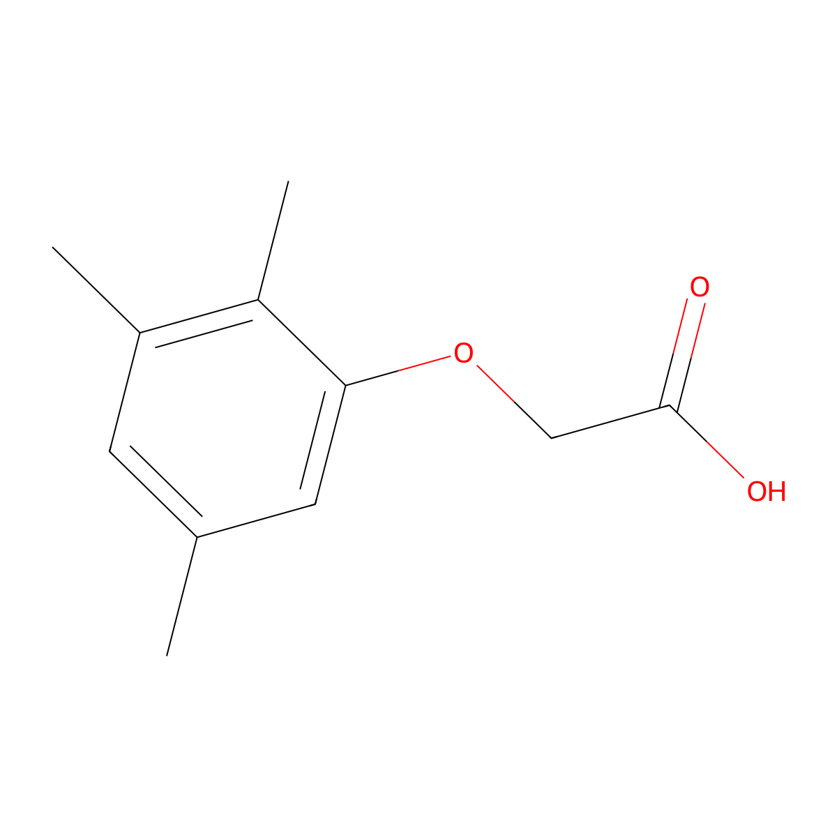 (2,3,5-Trimethylphenoxy)acetic acid molecular structure, CAS 74592-71-5