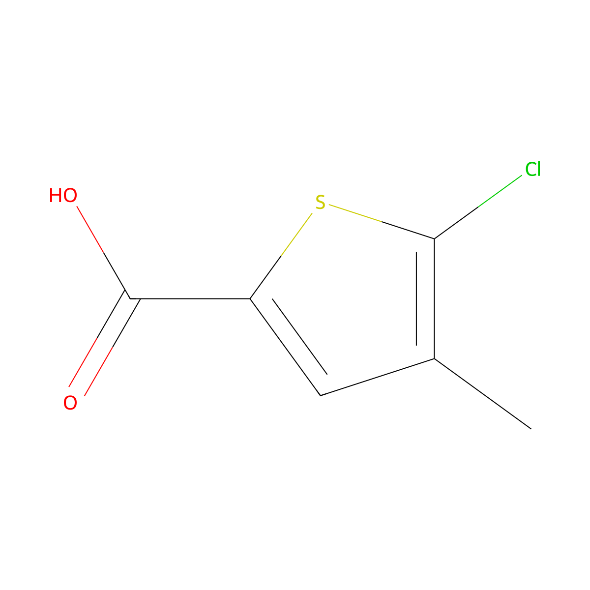 5-Chloro-4-methylthiophene-2-carboxylic acid molecular structure, CAS 74598-03-1