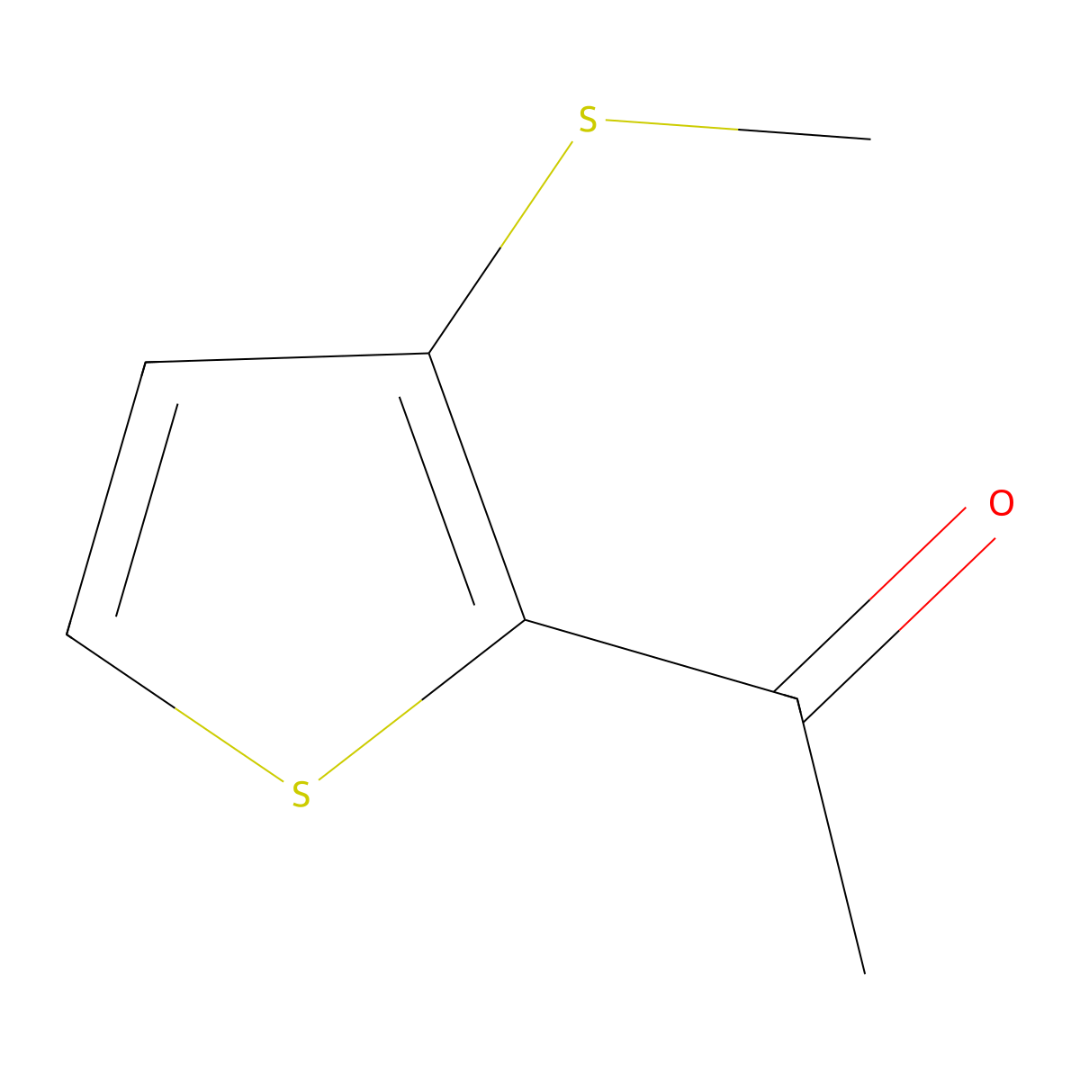 1-(3-Methylsulfanylthiophen-2-yl)ethanone molecular structure, CAS 74598-24-6