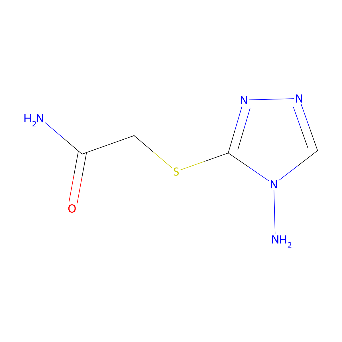 2-[(4-amino-4H-1,2,4-triazol-3-yl)sulfanyl]acetamide molecular structure, CAS 74599-38-5