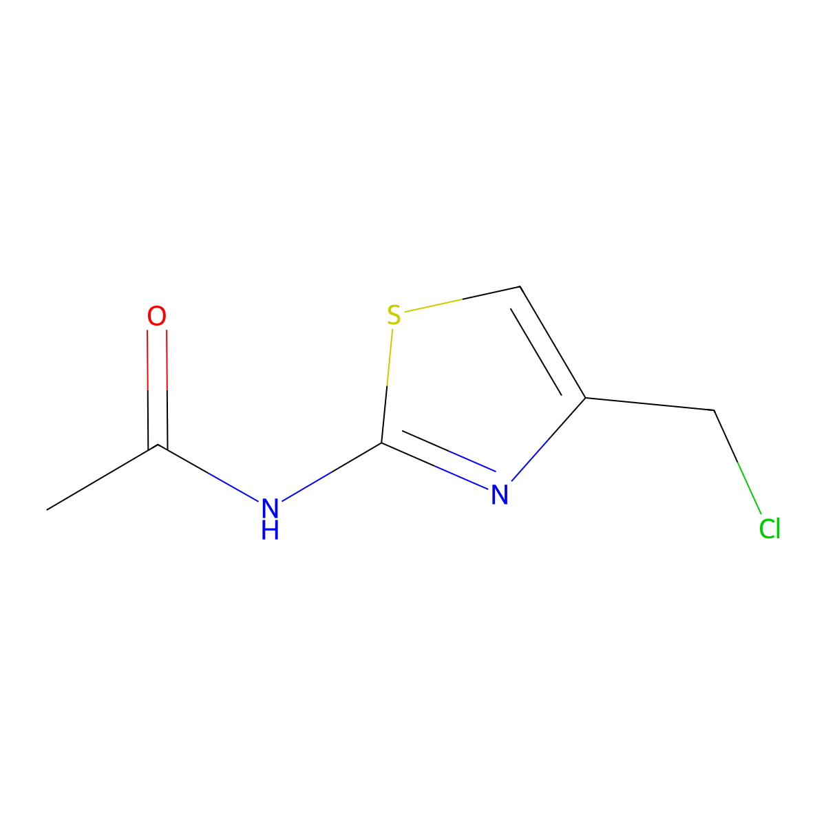 2-Acetamido-4-chloromethylthiazole molecular structure, CAS 7460-59-5