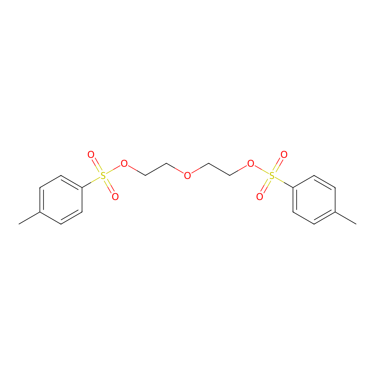 Diethylene glycol ditosylate molecular structure, CAS 7460-82-4