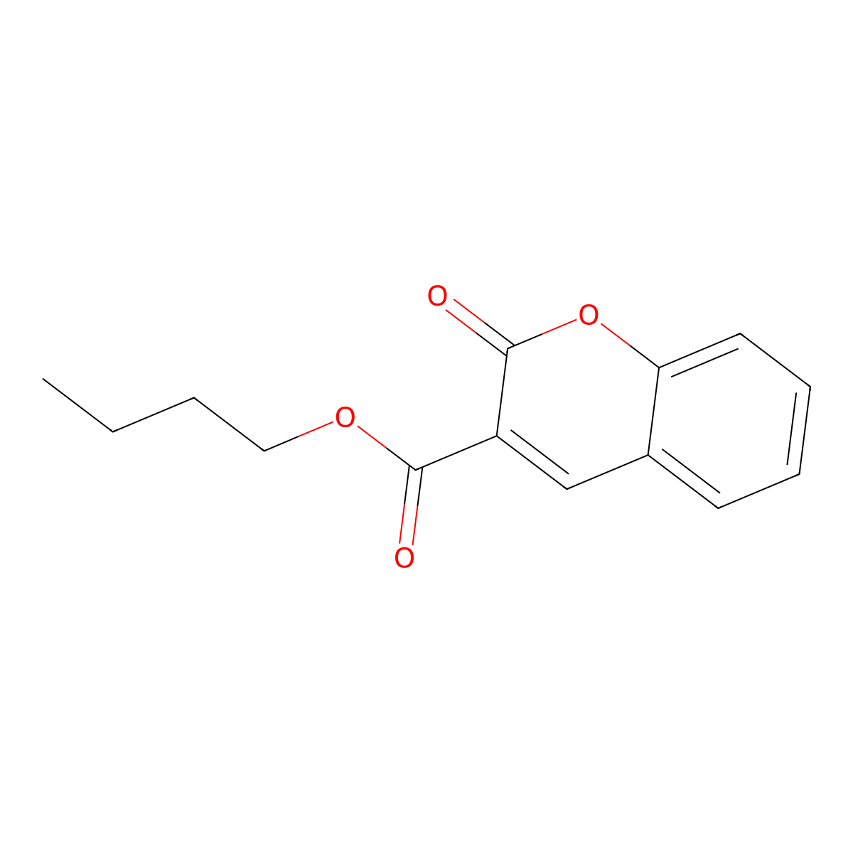 Butyl coumarin-3-carboxylate molecular structure, CAS 7460-87-9