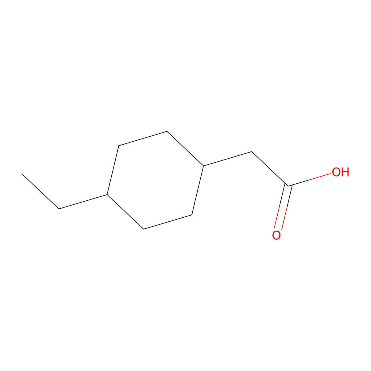 2-(4-Ethylcyclohexyl)acetic acid molecular structure, CAS 74603-22-8