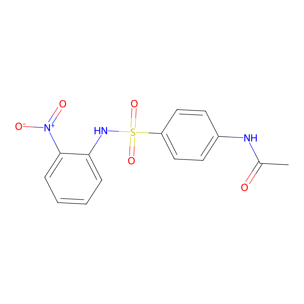 N-[4-[(2-nitrophenyl)sulfamoyl]phenyl]acetamide molecular structure, CAS 7461-20-3