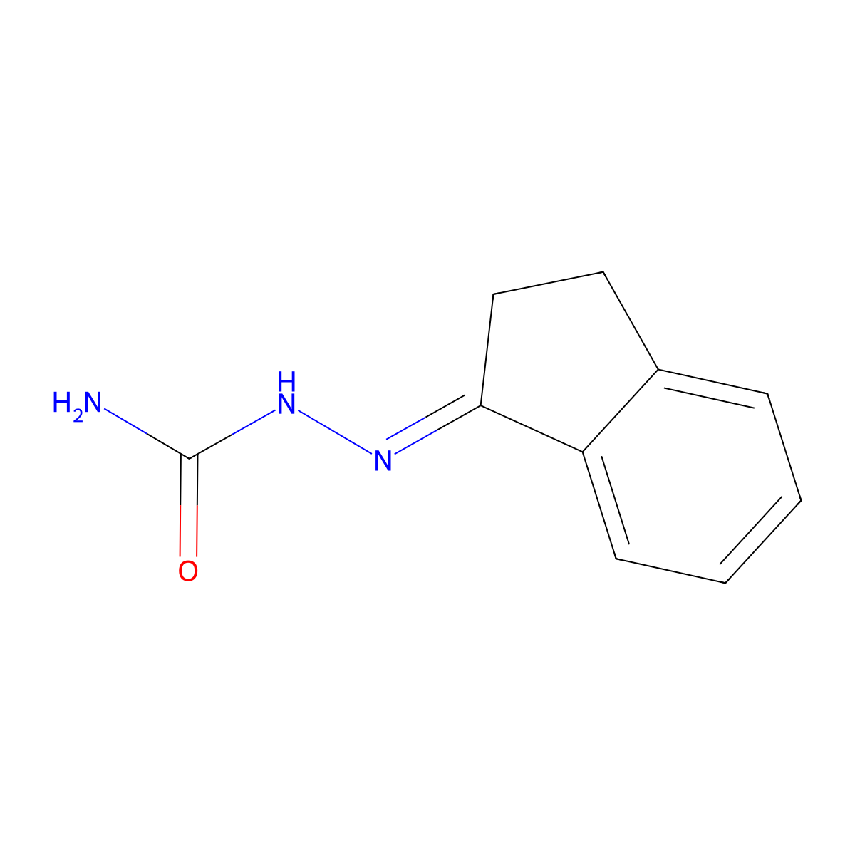 (2,3-Dihydroinden-1-ylideneamino)urea molecular structure, CAS 7461-24-7
