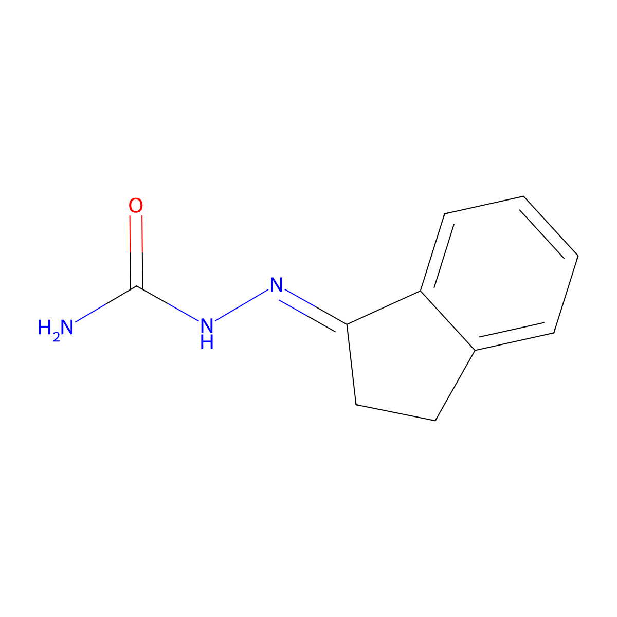 (2,3-Dihydroinden-1-ylideneamino)urea molecular structure, CAS 7461-24-7