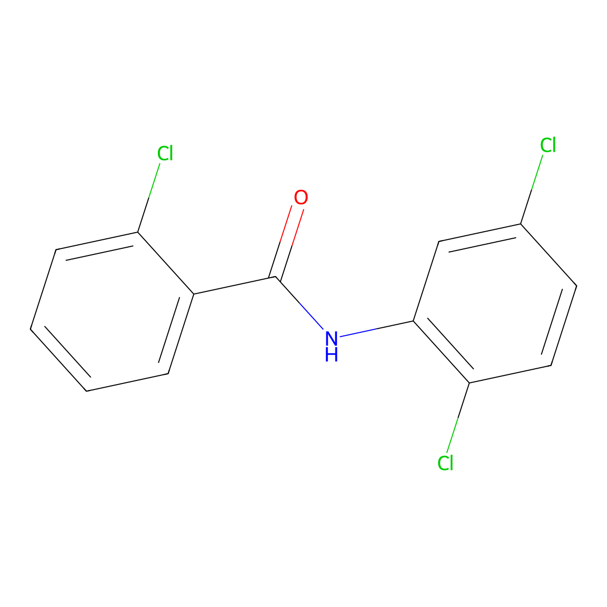 2,2',5'-Trichlorobenzanilide molecular structure, CAS 7461-30-5