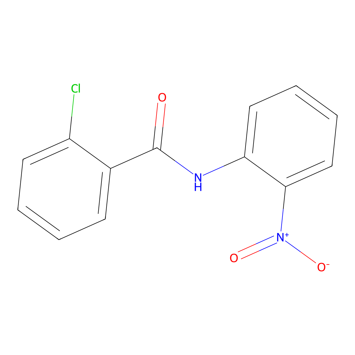 2-chloro-N-(2-nitrophenyl)benzamide molecular structure, CAS 7461-31-6
