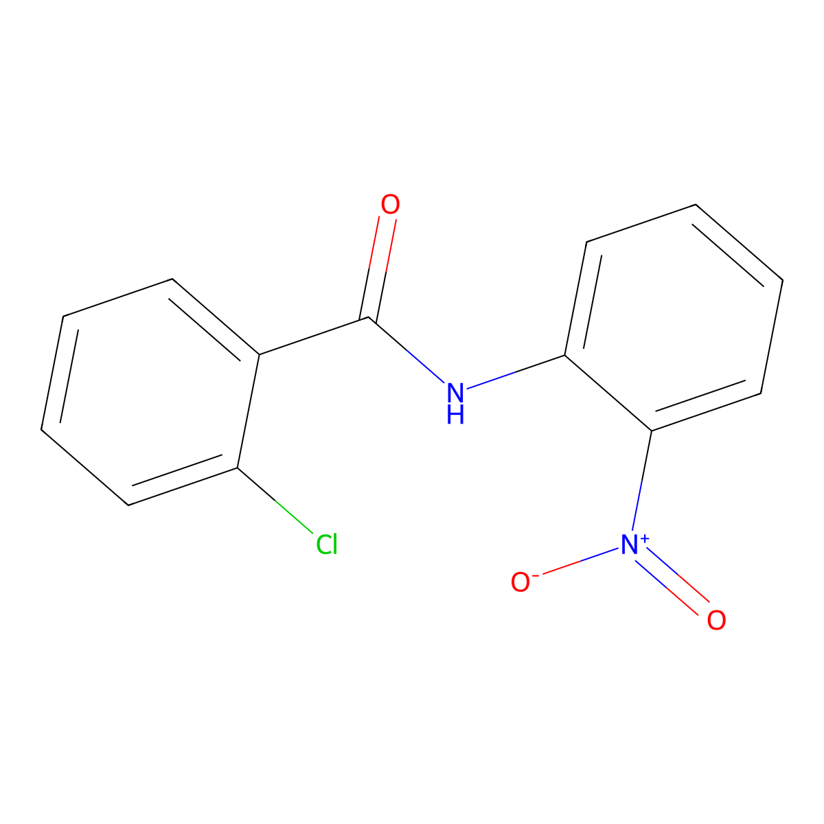 2-chloro-N-(2-nitrophenyl)benzamide molecular structure, CAS 7461-31-6