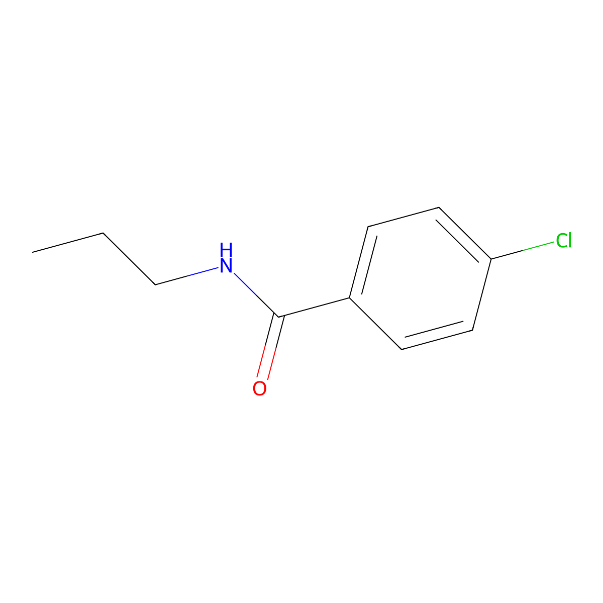 4-chloro-N-propylbenzamide molecular structure, CAS 7461-32-7