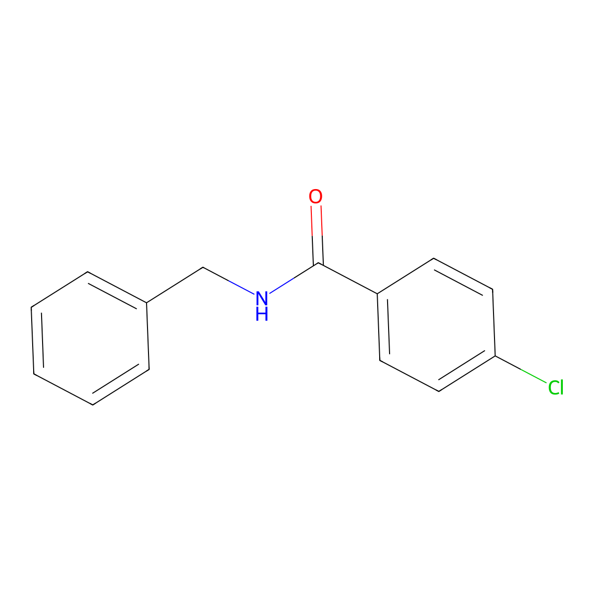 N-benzyl-4-chlorobenzamide molecular structure, CAS 7461-34-9